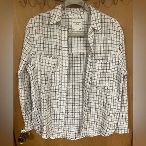#1- ABERCROMBIE AND FITCH-oversized cotton blend shaket